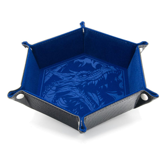 CritStones Folding Dice Tray Dragon Skin Edition Blue P035567