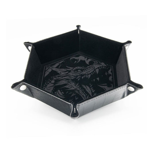 CritStones Folding Dice Tray Dragon Skin Edition Black P035570