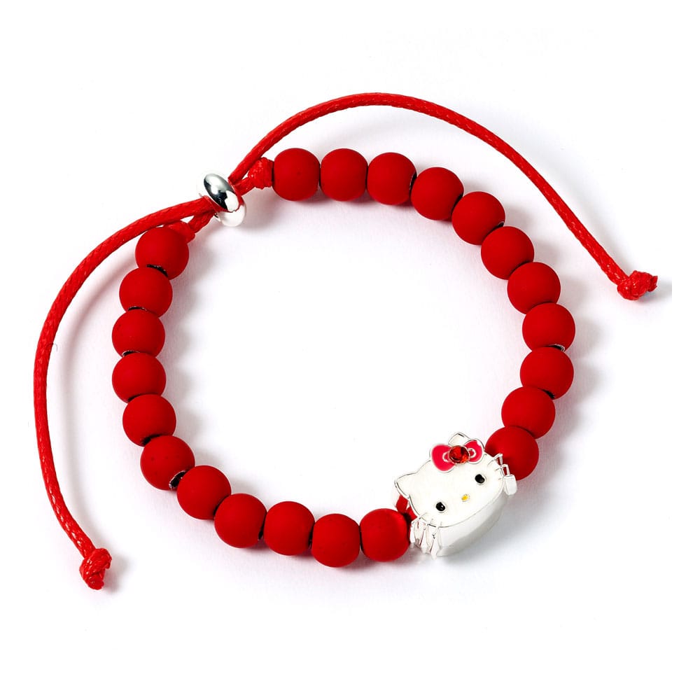 Hello Kitty Bracelet red beads with Hello Kitty Charm 21 cm P035587