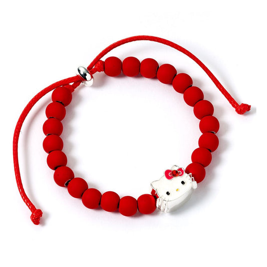 Hello Kitty Bracelet red beads with Hello Kitty Charm 21 cm P035587