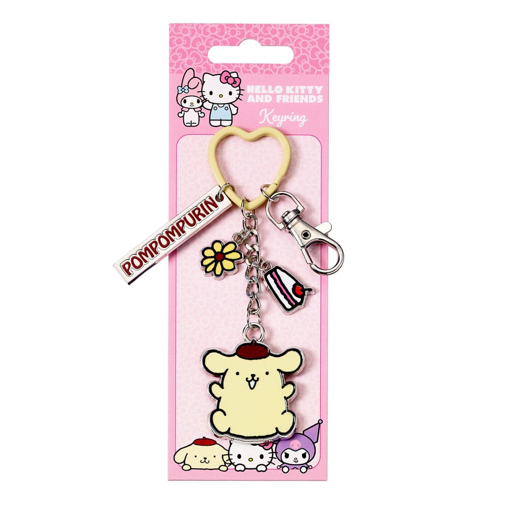 Hello Kitty Key Chain with Pompompurin Charms 15 cm P035595