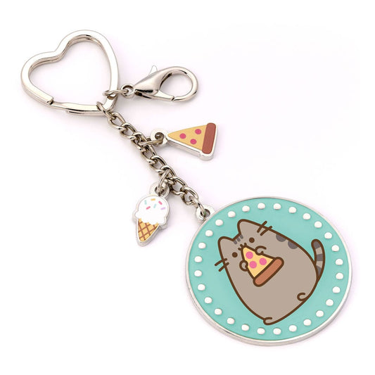 Pusheen Keychain Blue Pizza P035669