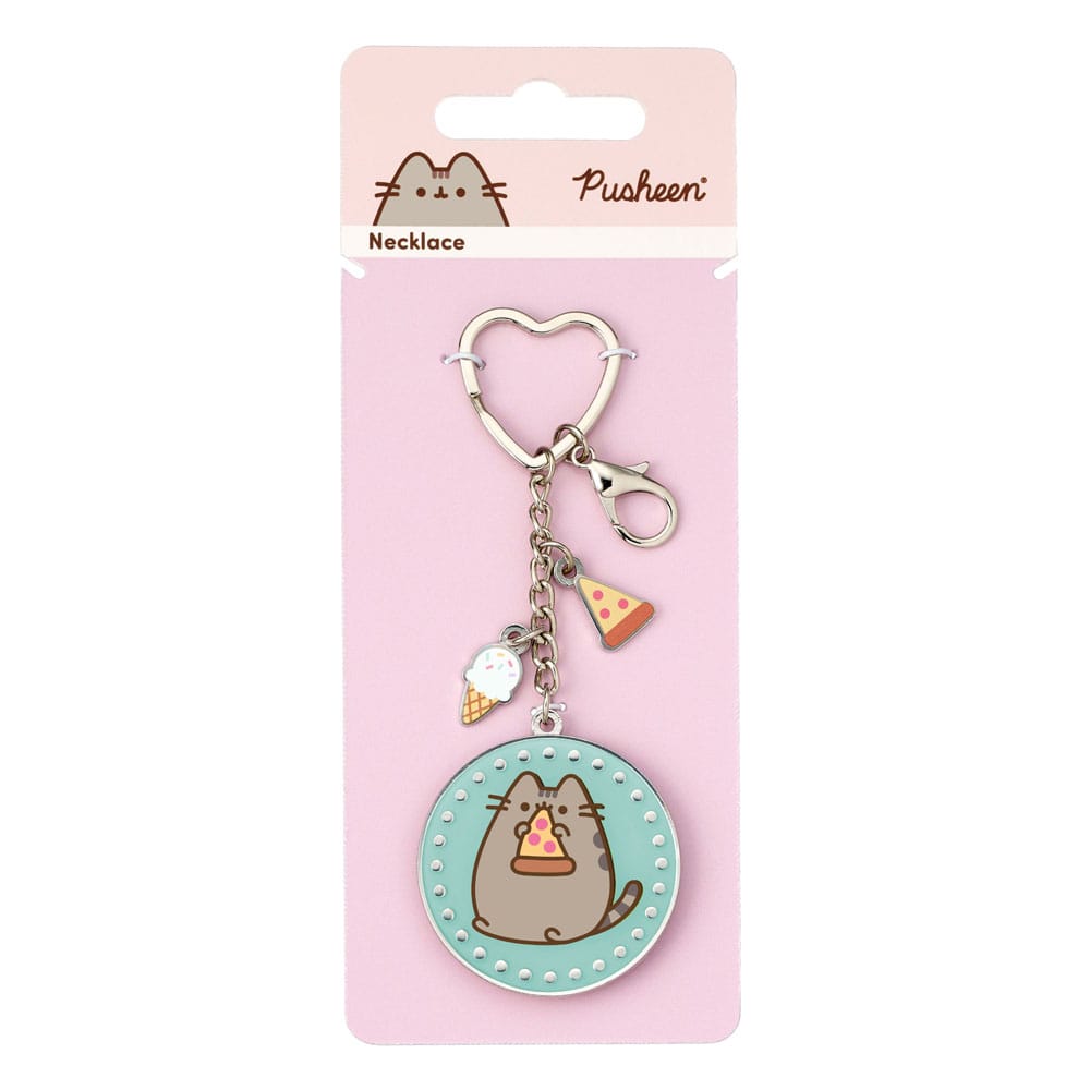 Pusheen Keychain Blue Pizza P035669