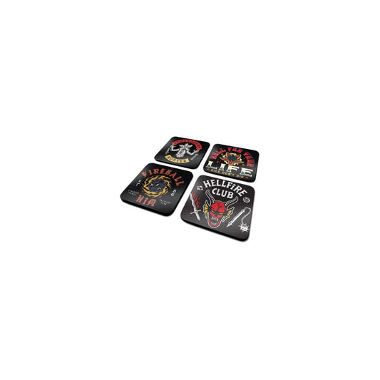 Stranger Things 4 Coaster 4-Pack Hellfire Club P065589