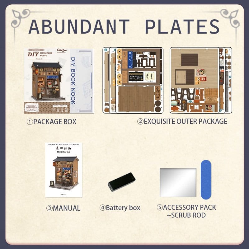 Miniature House Model Kit Morita-Ya 21 x 16 cm P073227