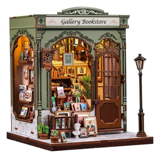 Miniature House Model Kit Gallery Bookstore 20 x 16 cm P073229