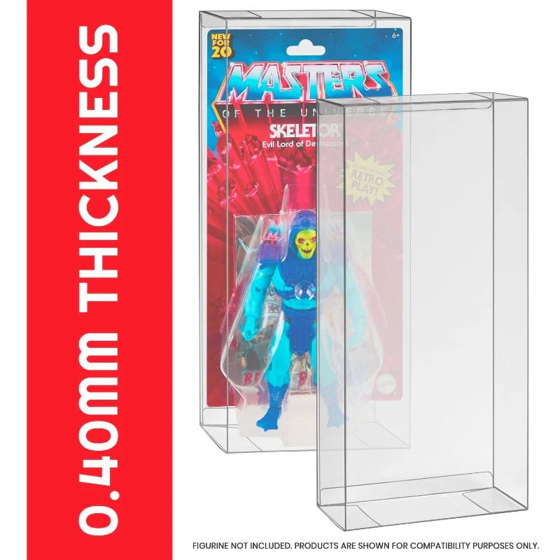 PET Protectors 10-Pack for Masters of the Universe Origins Power Posing (Carded) Box Figures P036523