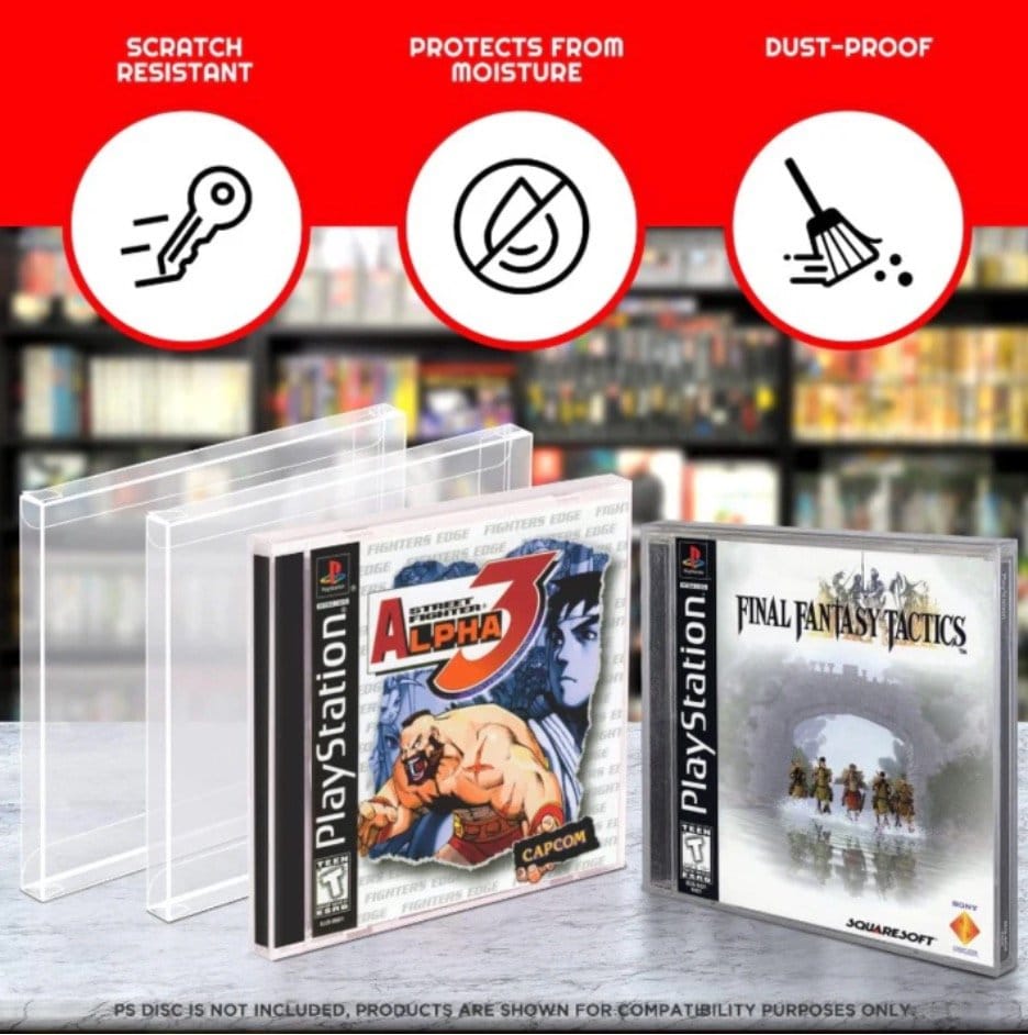 PET Protectors 25-Pack for PS1/Single CD/Dreamcast (Jewel Case) Games P074089