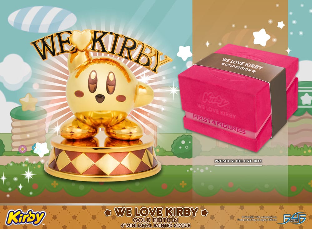 Kirby DieCast Statue We Love Kirby Gold Edition 10 cm P036852