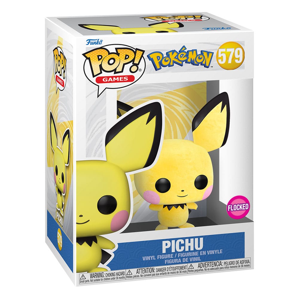 POKEMON POP! GAMES VINYL FIGURE FLOCKED PICHU *EXCLUSIVE VERSION* 9 CM P037571