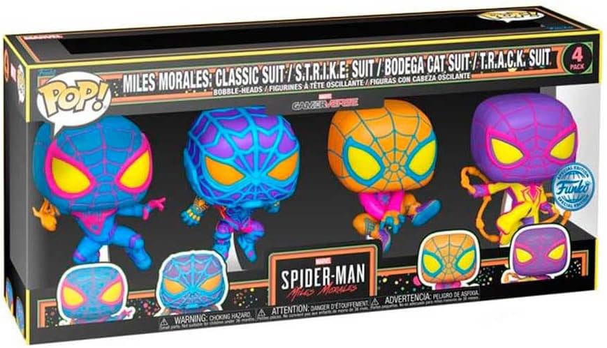 Marvel POP! TV Vinyl Figure 4-Pack Miles Morales (BLKLT) 9 cm P037699