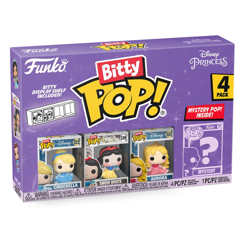 Funko Bitty Pop Disney Princess Cinderella, Snow White, Aurora, Figura Sorpresa P037903
