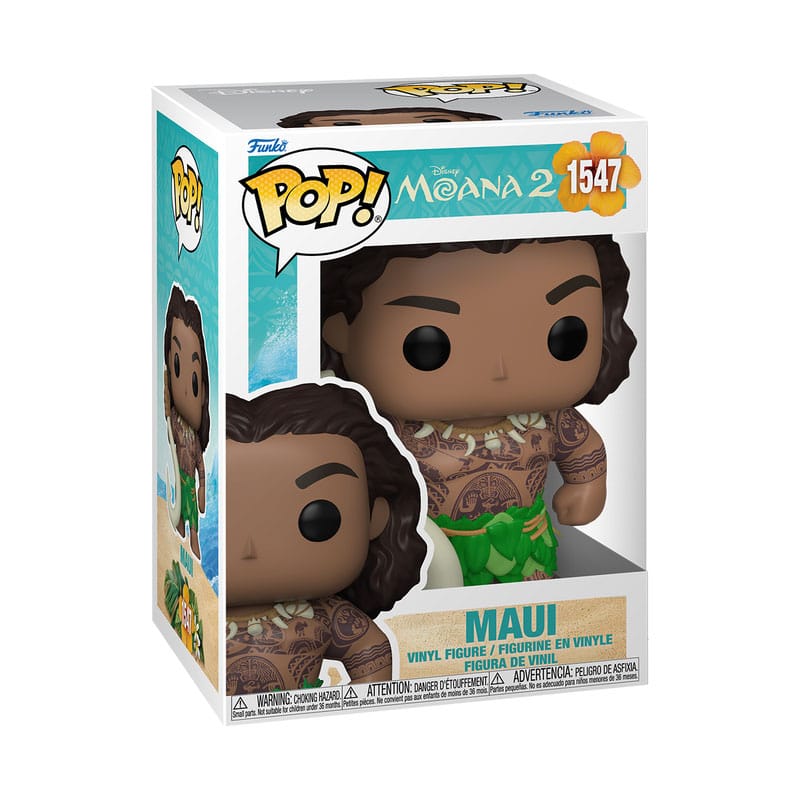 MOANA 2 POP! & BUDDY VINYL FIGURE MAUI WITH FISH HOOK 9 CM P038414