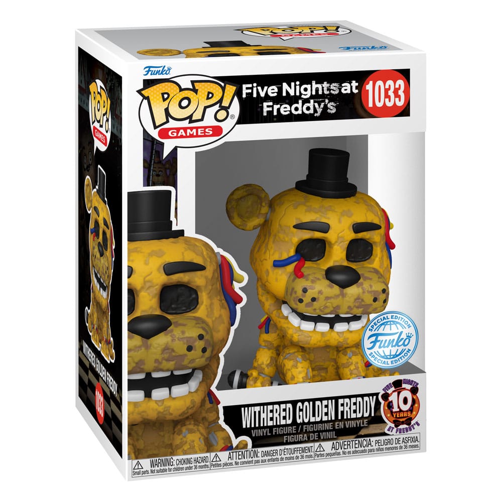 FIVE NIGHTS AT FREDDY'S POP! GAMES VINYL FIGURE WITHERED GLDN FRDY 9 CM P039001