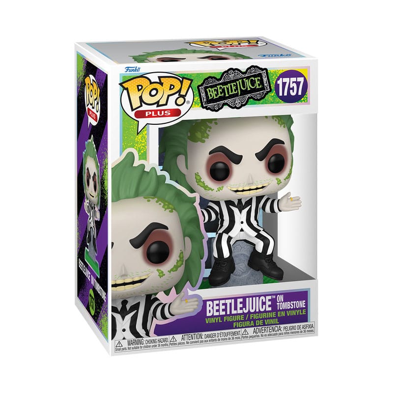 BEETLEJUICE POP! PLUS MOVIES VINYL FIGURE BEETLEJUICE W/TOMBSTONE 9 CM P039111