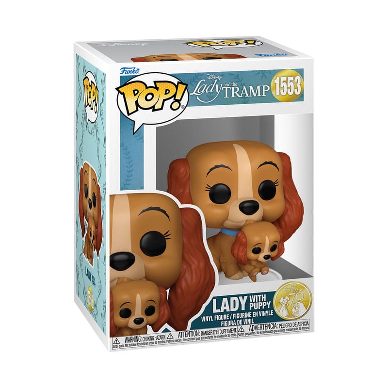 LADY AND THE TRAMP POP! DISNEY VINYL FIGURE LADY W/PUPPY 9 CM P039117