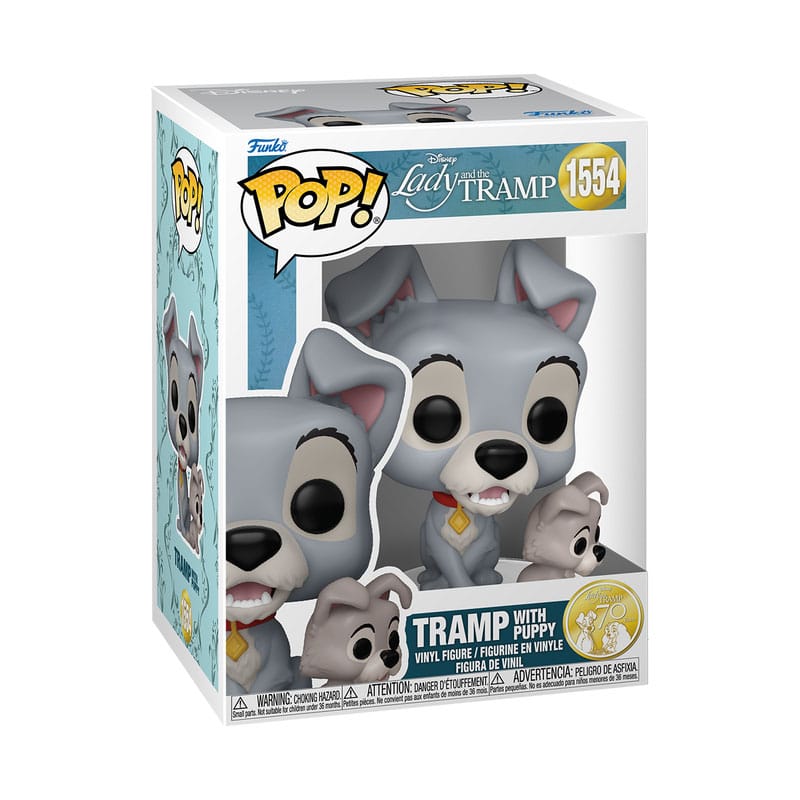 LADY AND THE TRAMP POP! DISNEY VINYL FIGURE TRAMP W/PUPPY 9 CM P039118