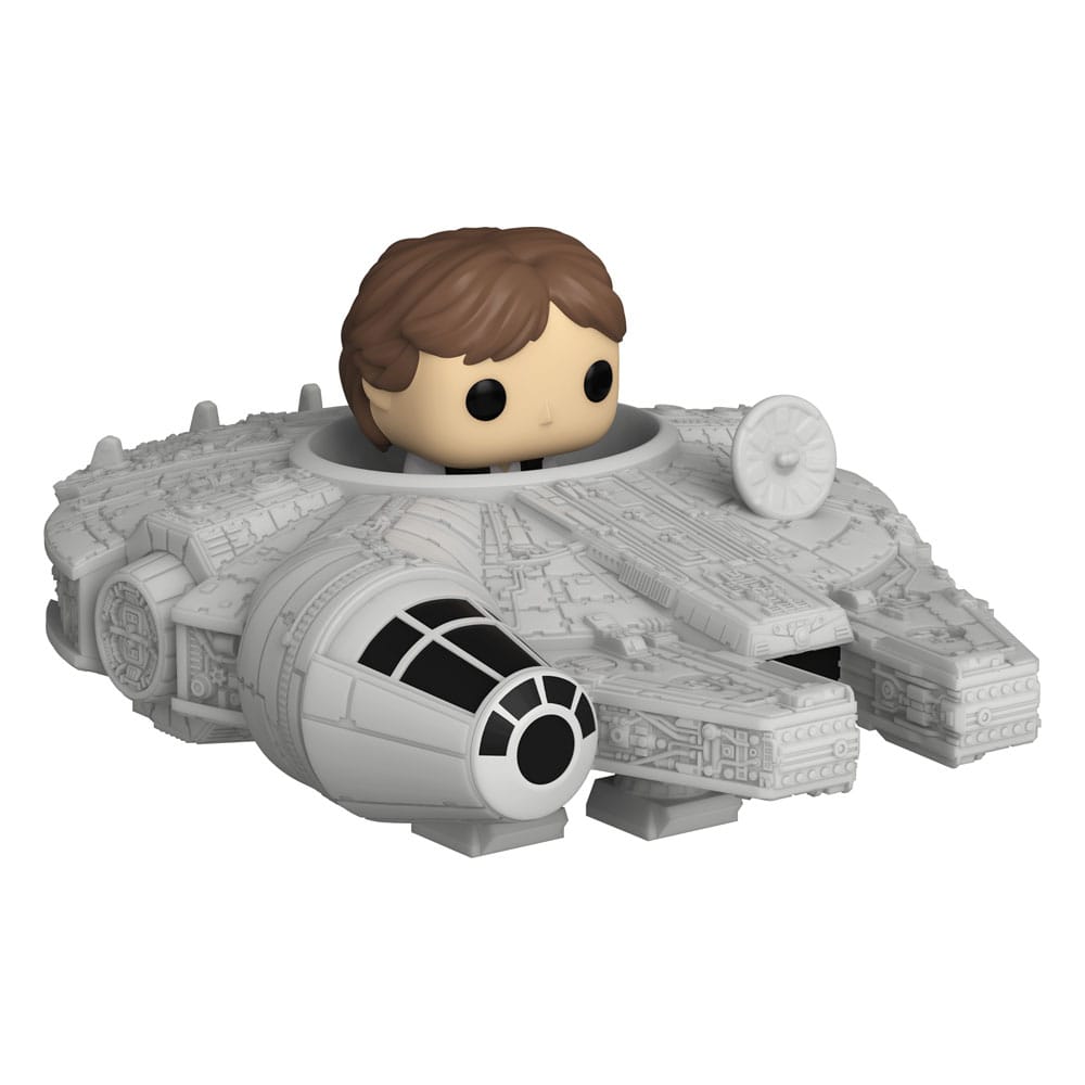 Star Wars Bitty POP! Rides Vinyl Figure Display Han Solo w/Millenium Falcon 2,5 cm P039148