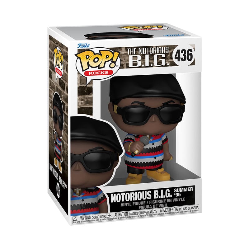 NOTORIOUS B.I.G POP! ROCKS VINYL FIGURE BIGGIE - BEAT THE SUMMER JAM 9 CM P039297
