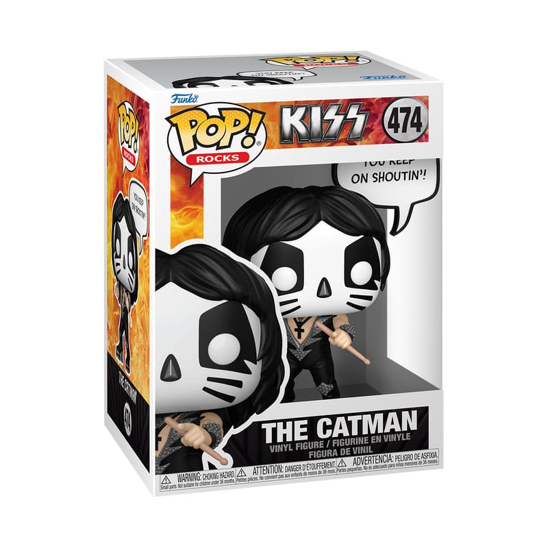 KISS POP! SAYINGS VINYL FIGURE THE CATMAN(R&R ALL NIGHT) 9 CM
