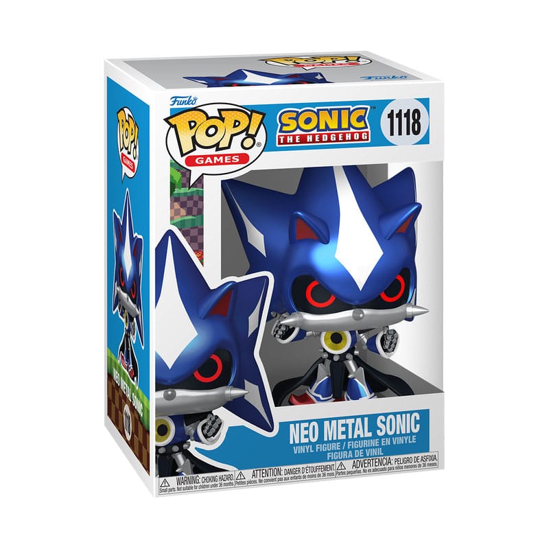 SONIC THE HEDGEHOG POP! GAMES VINYL FIGURE NEO METAL SONIC (MT) 9 CM