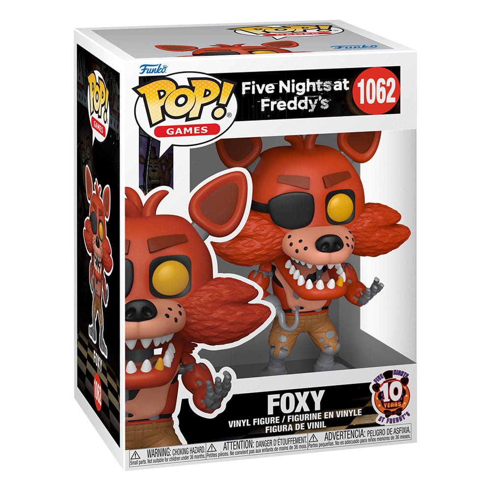 FIVE NIGHTS AT FREDDY'S POP! VINYL FIGURE 10TH ANNIVERSARY - FOXY 9 CM P039980