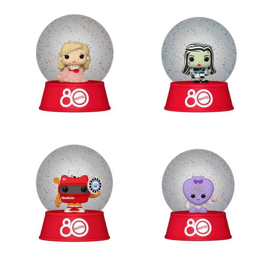 Mattel by Loungefly Enamel Pins Blind Snowglobes Retro Toy Display (12) P040036