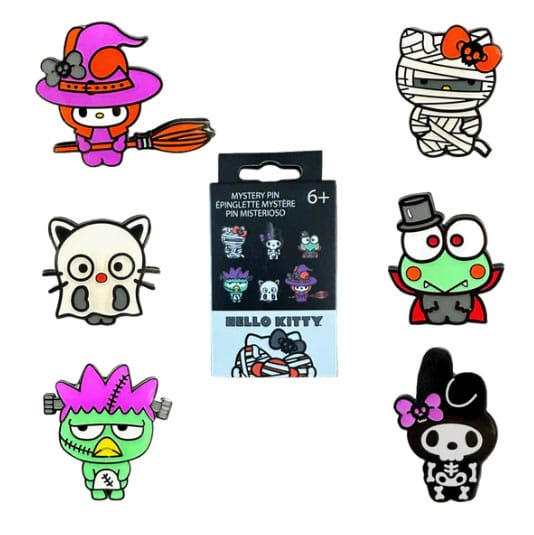Hello Kitty by Loungefly Enamel Pins Blind Box Halloween Display (12) P069288