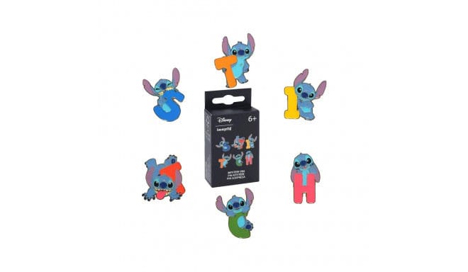 Lilo & Stitch by Loungefly Enamel Pins Blind Box Letters and Poses Display (18) P066720