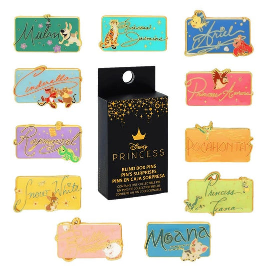 Disney Princess by Loungefly Enamel Pins Blind Box Signature Display (22) P071206