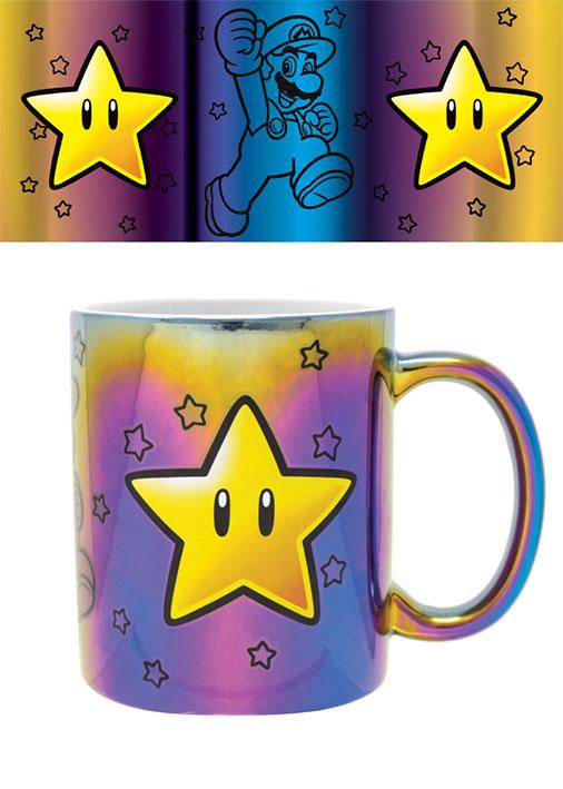 Super Mario Metallic Mug Star Power P068240