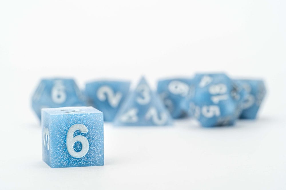 FanRoll Sharp Edge Silicone Dice Set Volcanic Soot (7)