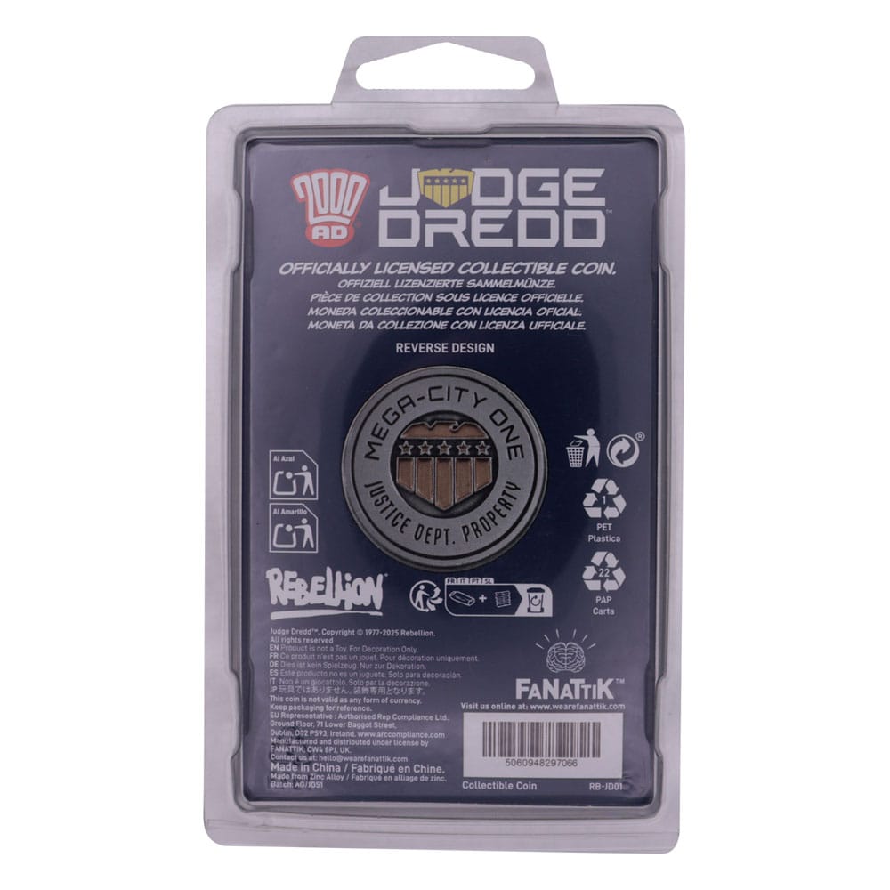 2000 AD Collectable Coin Judge Dredd Mega-City One Limited Edition P040590