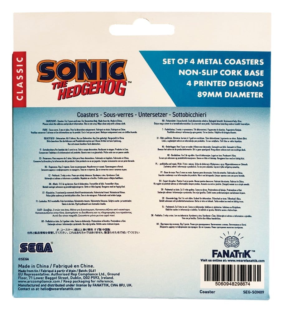 Sonic - The Hedgehog Coaster 4-Pack P072601