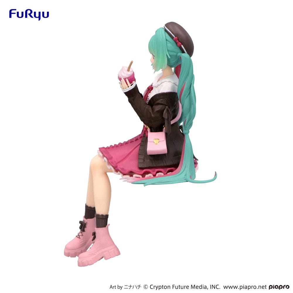 Hatsune Miku Noodle Stopper PVC Statue Autumn Date Pink Color Ver. 14 cm P068470