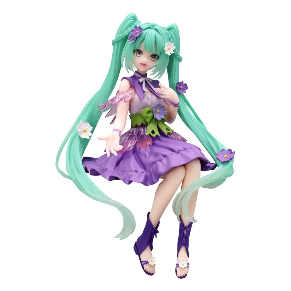 Hatsune Miku Noodle Stopper PVC Statue Flower Fairy Cosmos Purple Color Ver. 14 cm P041237