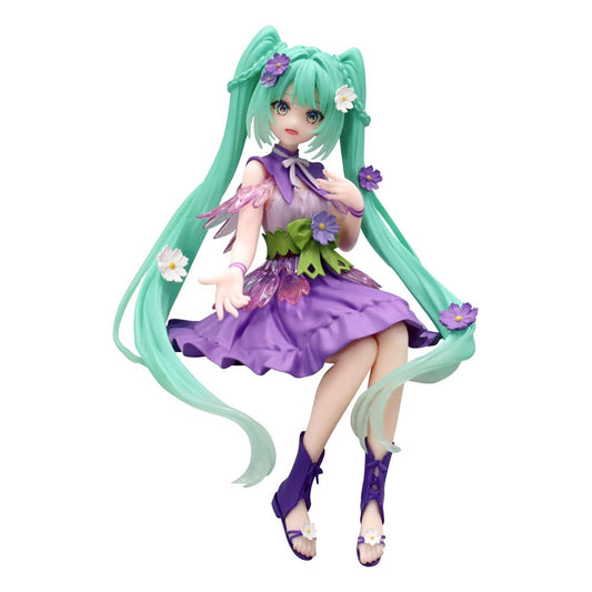 Hatsune Miku Noodle Stopper PVC Statue Flower Fairy Cosmos Purple Color Ver. 14 cm P041237
