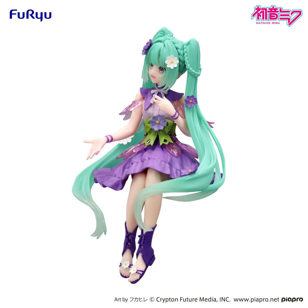 Hatsune Miku Noodle Stopper PVC Statue Flower Fairy Cosmos Purple Color Ver. 14 cm P041237