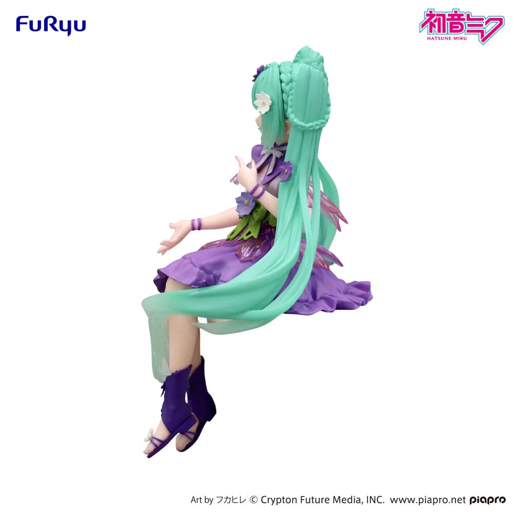 Hatsune Miku Noodle Stopper PVC Statue Flower Fairy Cosmos Purple Color Ver. 14 cm P041237