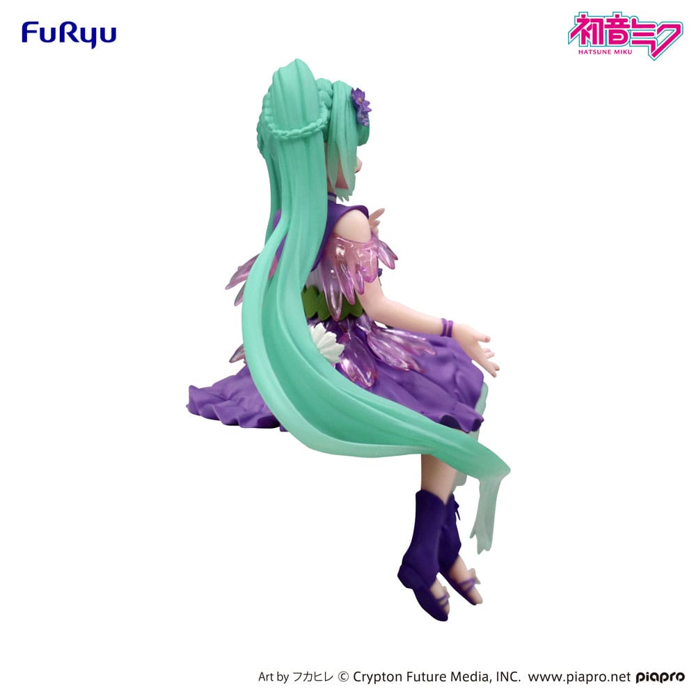 Hatsune Miku Noodle Stopper PVC Statue Flower Fairy Cosmos Purple Color Ver. 14 cm P041237