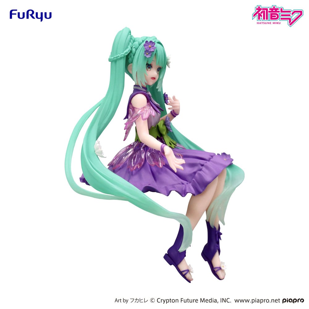 Hatsune Miku Noodle Stopper PVC Statue Flower Fairy Cosmos Purple Color Ver. 14 cm P041237