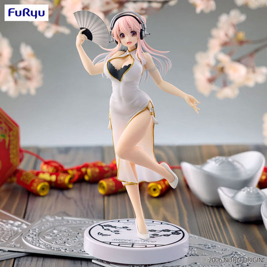 Super Sonico Trio-Try-iT PVC Statue White China Dress Ver. 21 cm P041295