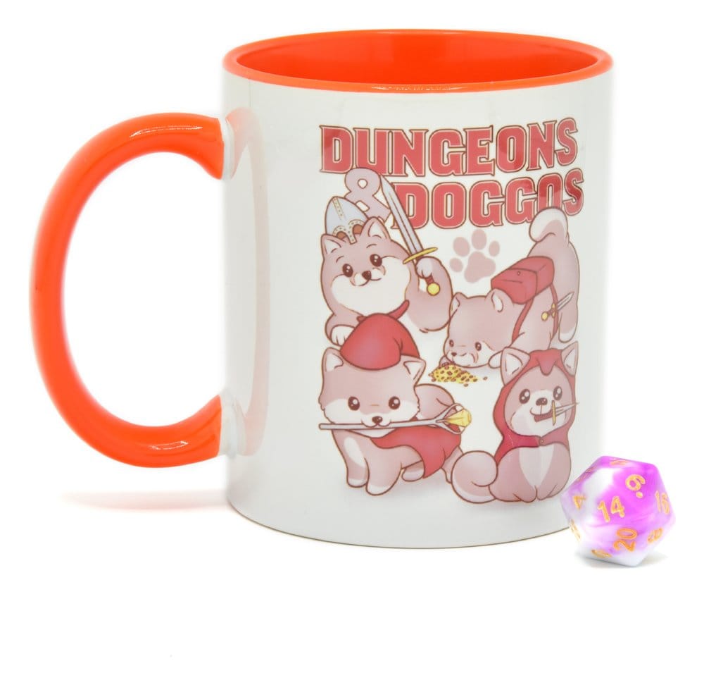 Glassstaff Gift Set Mug & Dice D20 Dungeons & Doggos P071146