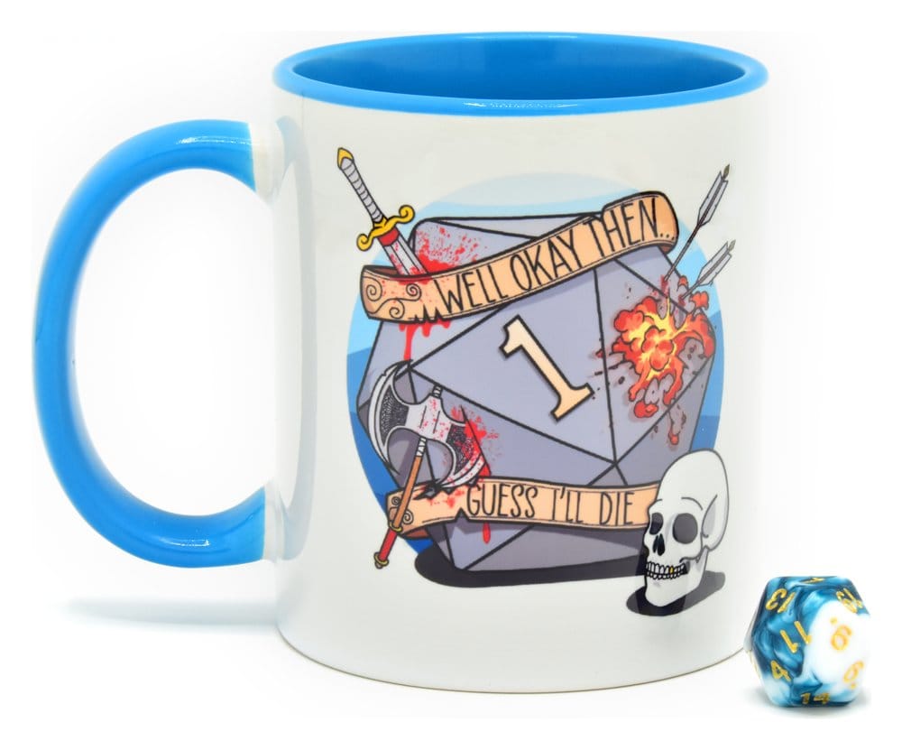 Glassstaff Gift Set Mug & Dice D20 Guess I'll Die P071148