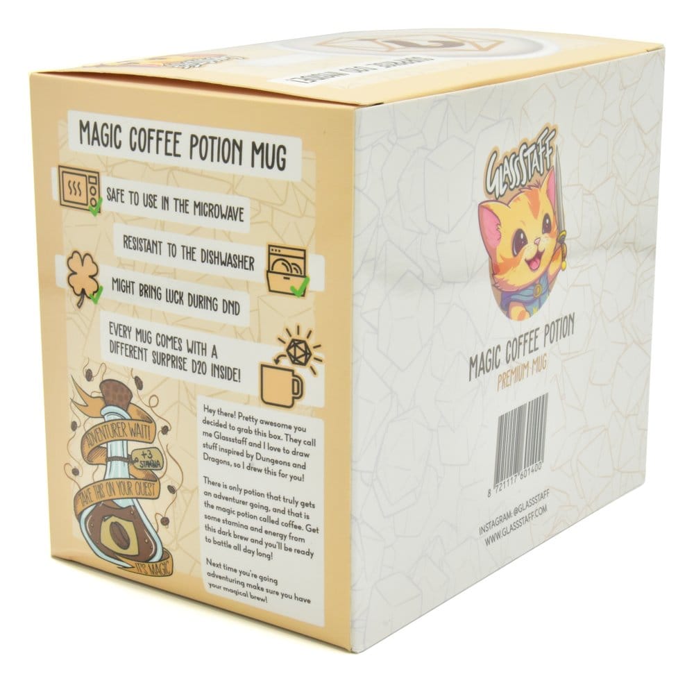 Glassstaff Gift Set Mug & Dice D20 Coffee Potion P071150