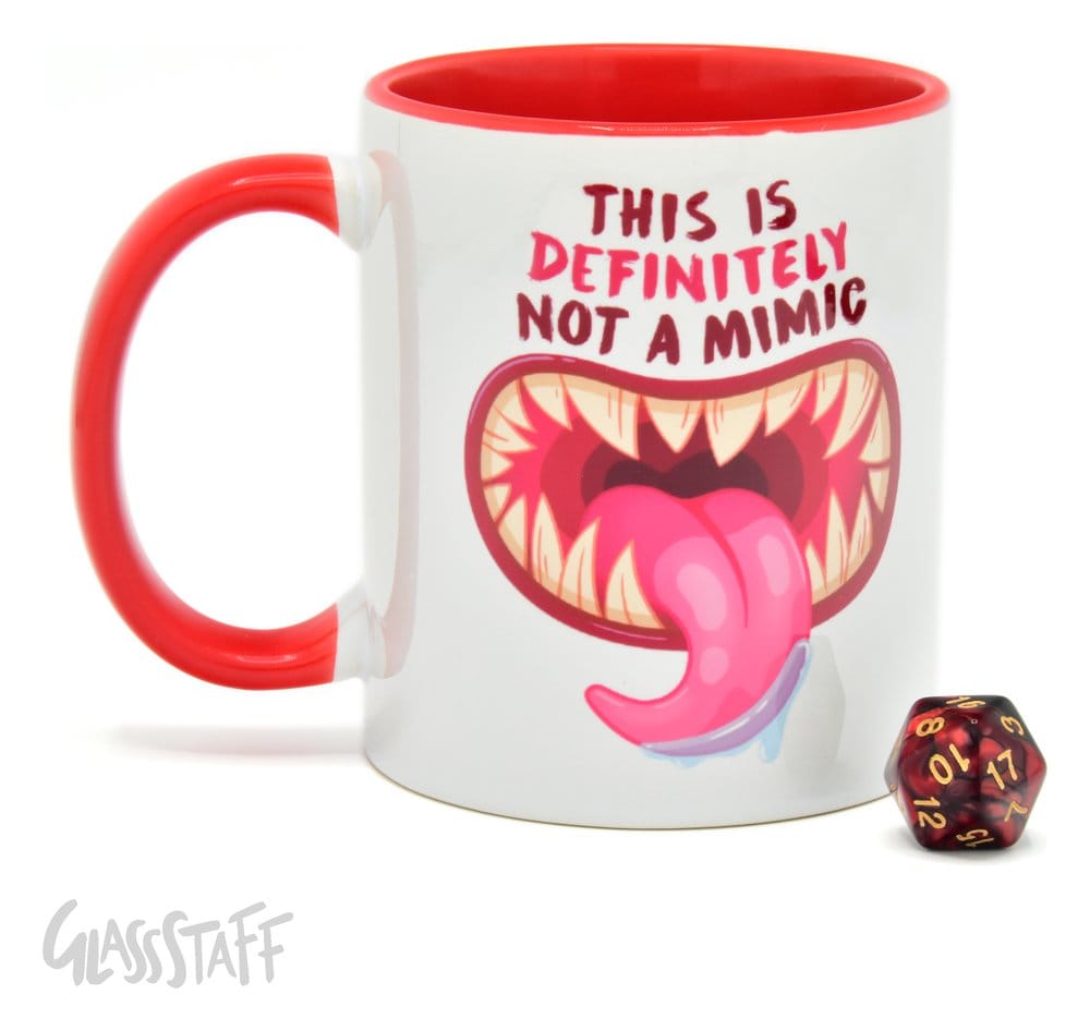 Glassstaff Gift Set Mug & Dice D20 Not a Mimic P071152