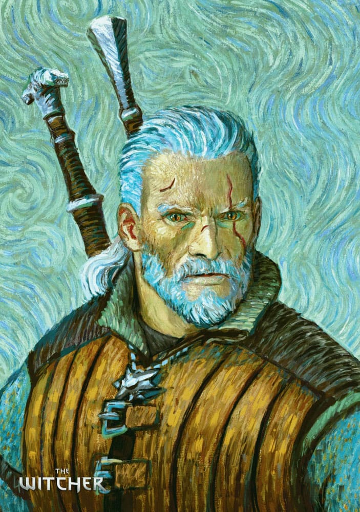 The Witcher III: Wild Hunt Game Art Chronicles Puzzle Geralt inspired by Vincent van Gogh  (1000 pieces) P041784