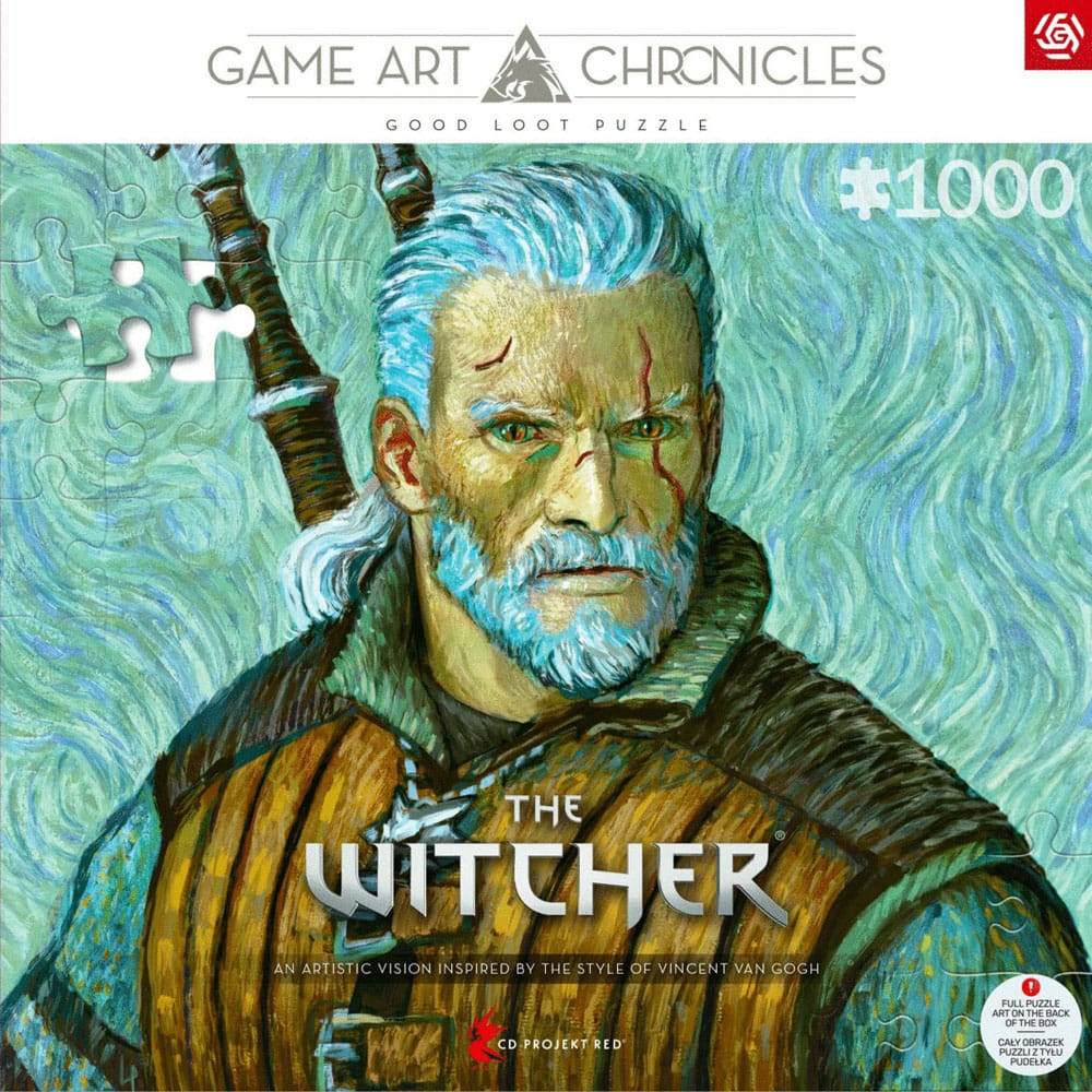 The Witcher III: Wild Hunt Game Art Chronicles Puzzle Geralt inspired by Vincent van Gogh  (1000 pieces) P041784
