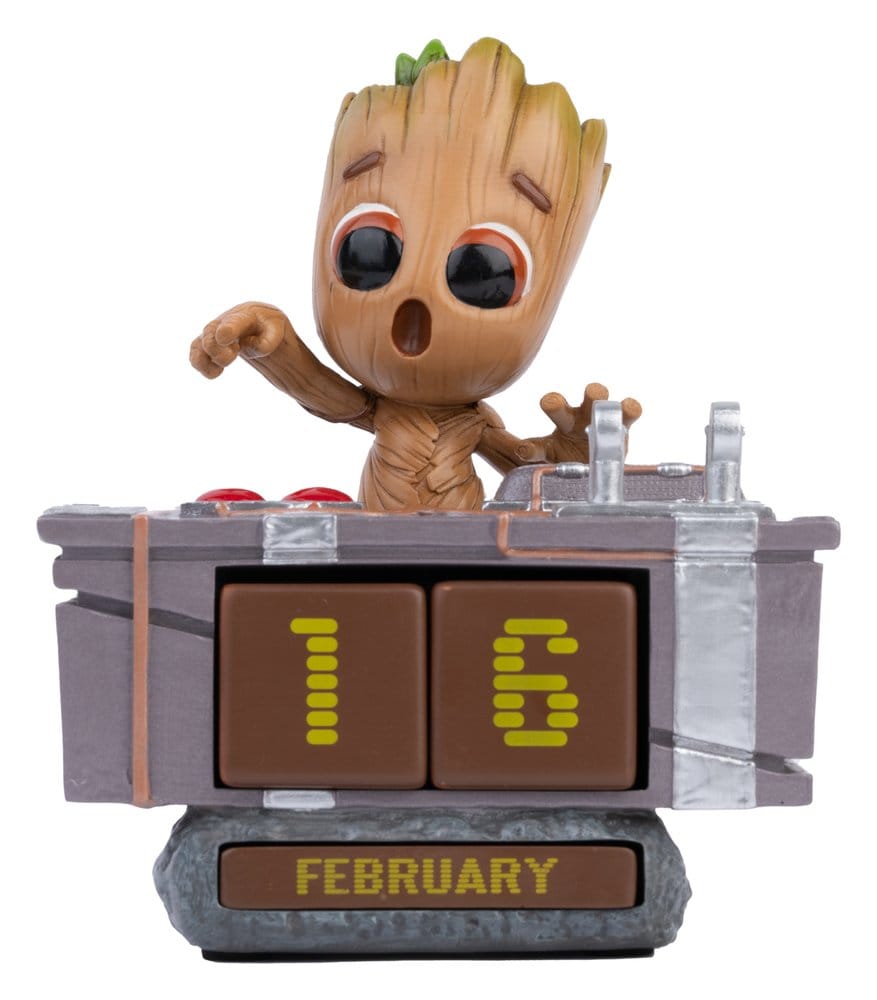 Marvel 3D Perpetual Calendar Groot Death Button 12 cm P074873
