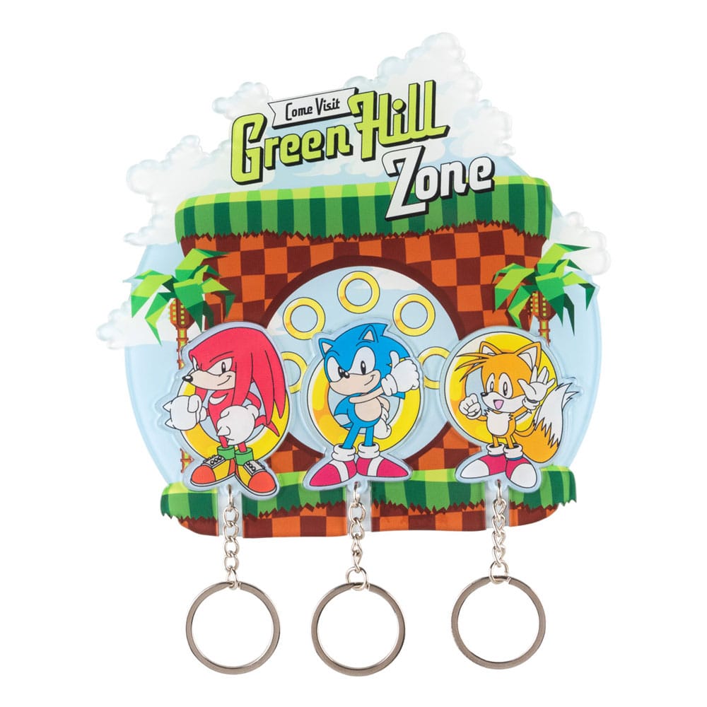 Sonic the Hedgehog Key rack incl. 3 key rings P069302